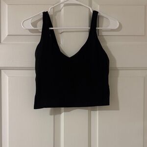 lululemon athletica Black V-Neck Crop Top